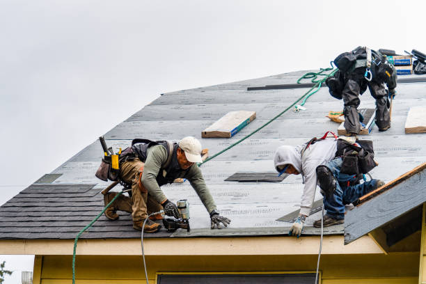 Professional Gutter Installation technician working in Union, NJ